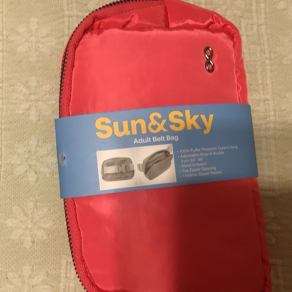 Sun & Sky Crossbody. Red &  orange in color.